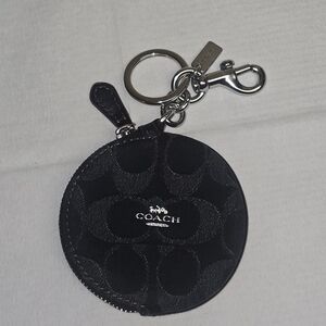 Coach Signature Round Coin Case